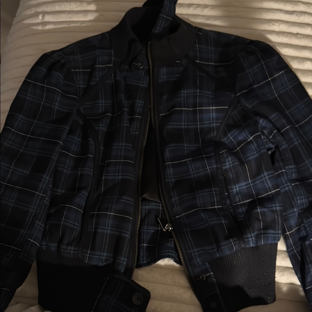 Men's Blue Plaid Jacket